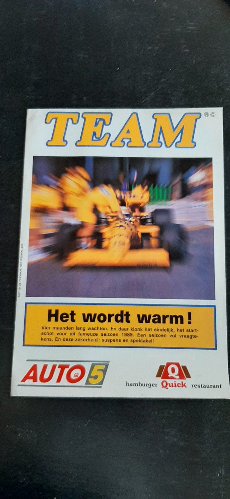 folder F 1 1989 Camel Francorchamps + pet Piquet, Boeken, Ophalen of Verzenden, Nieuw