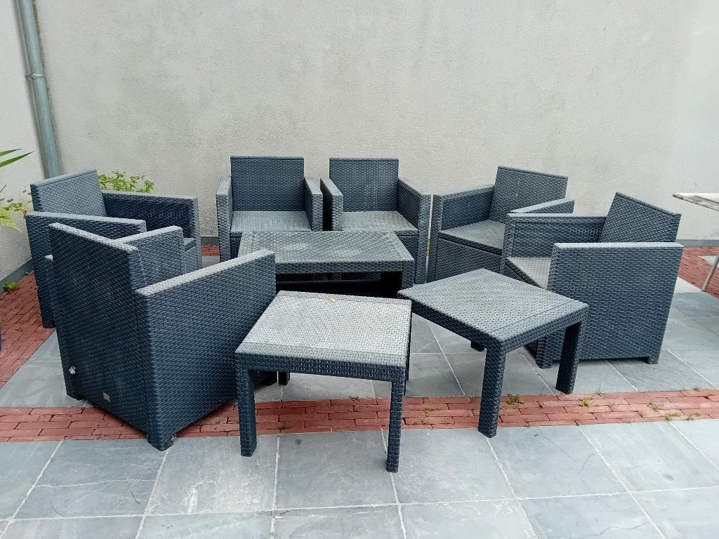 Set de salon, Synthétique, Enlèvement, Utilisé, Sets de jardin