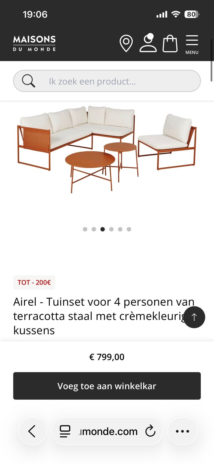 Tuinset, Tuin en Terras, Tuinsets en Loungesets, Zo goed als nieuw, Loungeset, Kunststof, 4 zitplaatsen, Bank, Ophalen