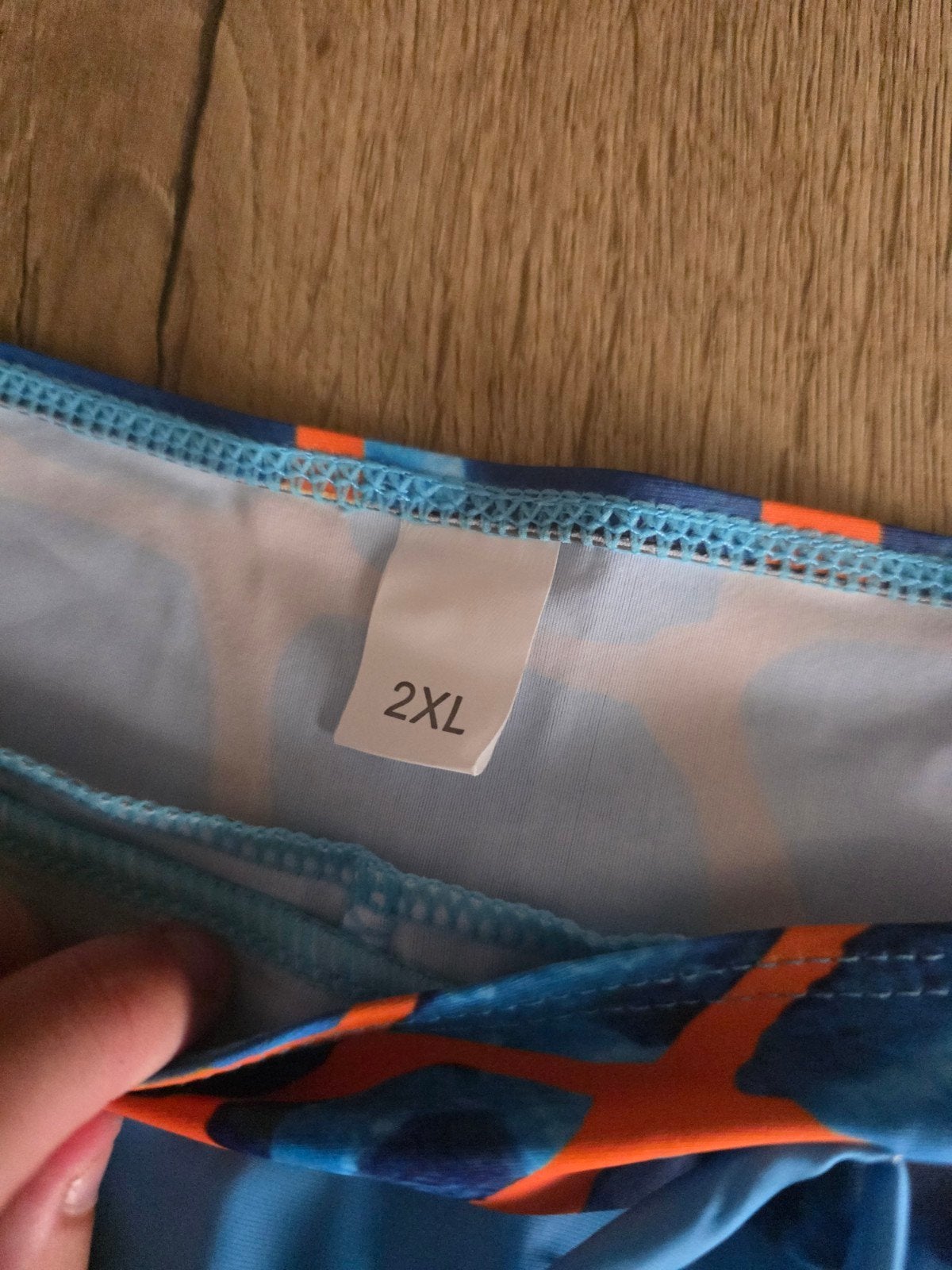 Lichtblauwe bikini met print, Kleding | Heren, Badmode en Zwemkleding, Ophalen, Meerkleurig, Overige maten, Zwemshort