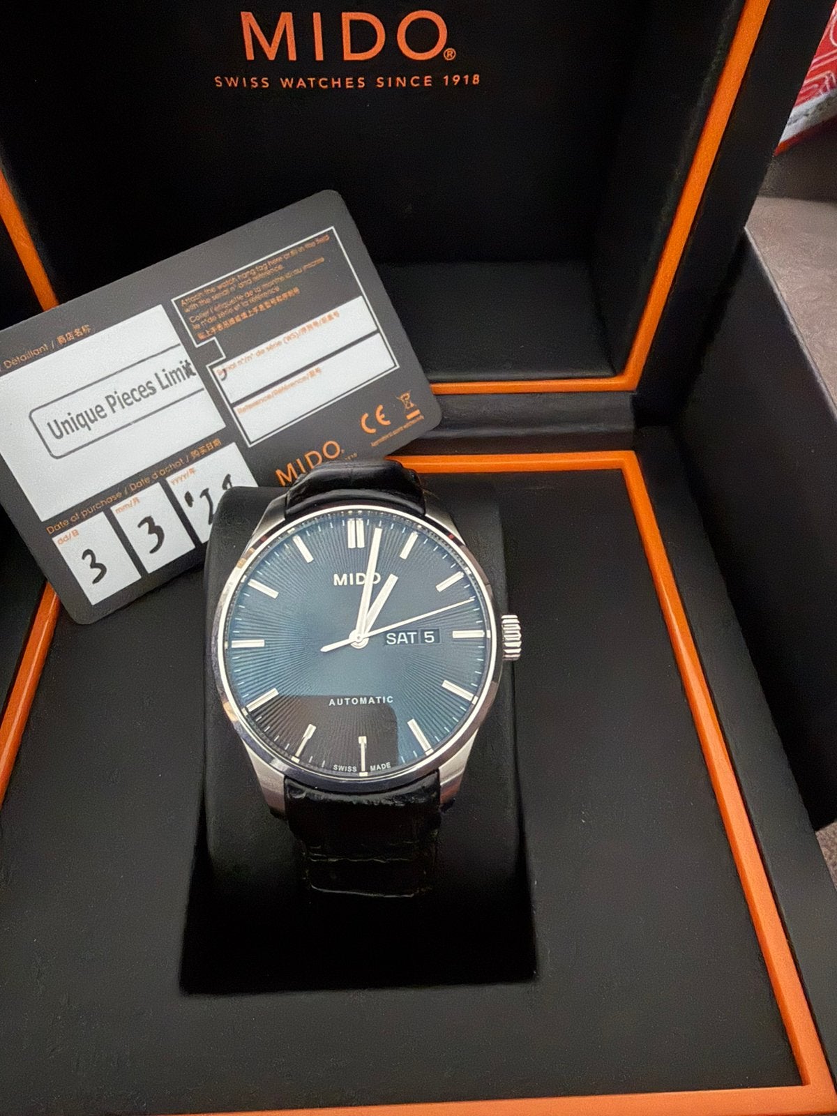 MIDO BELUNA 42mm, Automatic. Full set, Bijoux, Sacs & Beauté, Montres | Anciennes | Antiquités, Enlèvement ou Envoi
