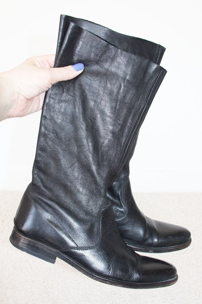 Bottes en cuir souple Zadig & Voltaire 31 (taille 37½) €70,-, Zadig & Voltaire, Comme neuf, Bottes hautes, Noir