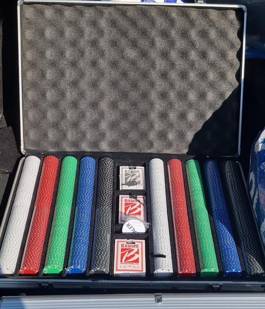 Poker set complet 1000 jetons, Ophalen of Verzenden