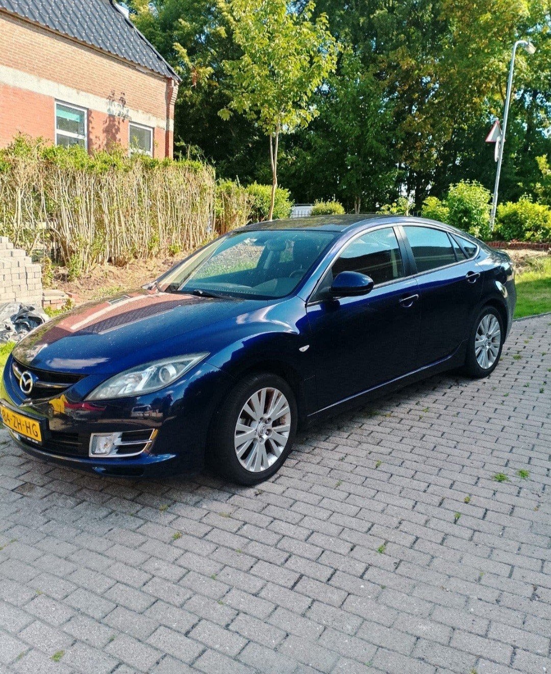 Mazda 6 1.8 Sport Hatchback 2008 Blauw, Auto's, Mazda, Voorwielaandrijving, Stof, 1295 kg, 4 cilinders