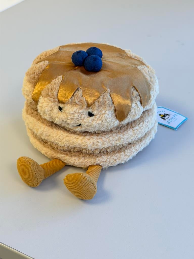 Jellycat Amuseables Pancakes Knuffel NIEUW pannenkoeken 15cm, Jellycat, Nieuw, Ophalen of Verzenden, Wasbaar