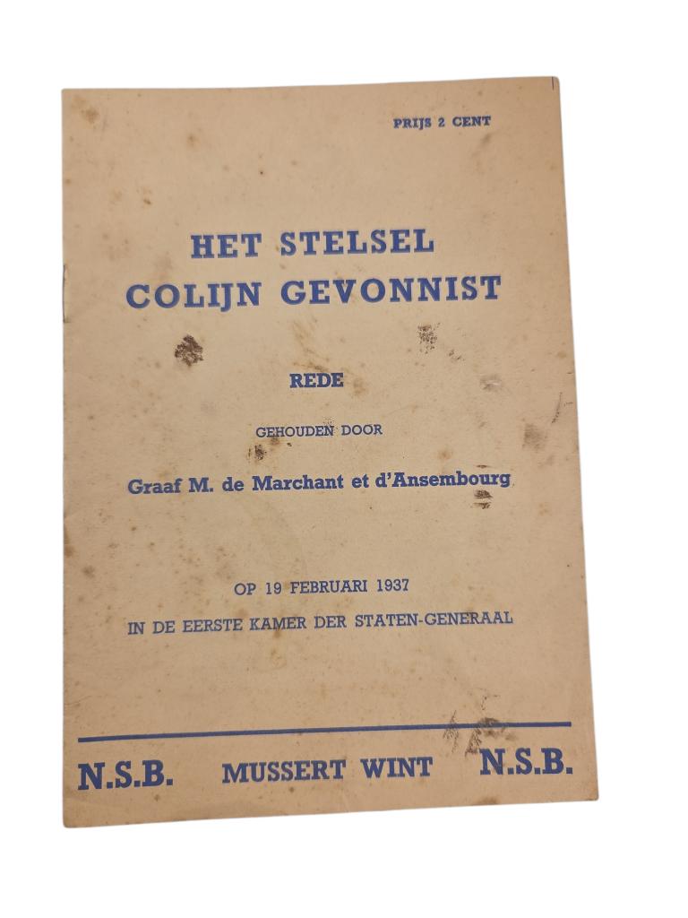 livret NSB néerlandais, Collections, Enlèvement ou Envoi