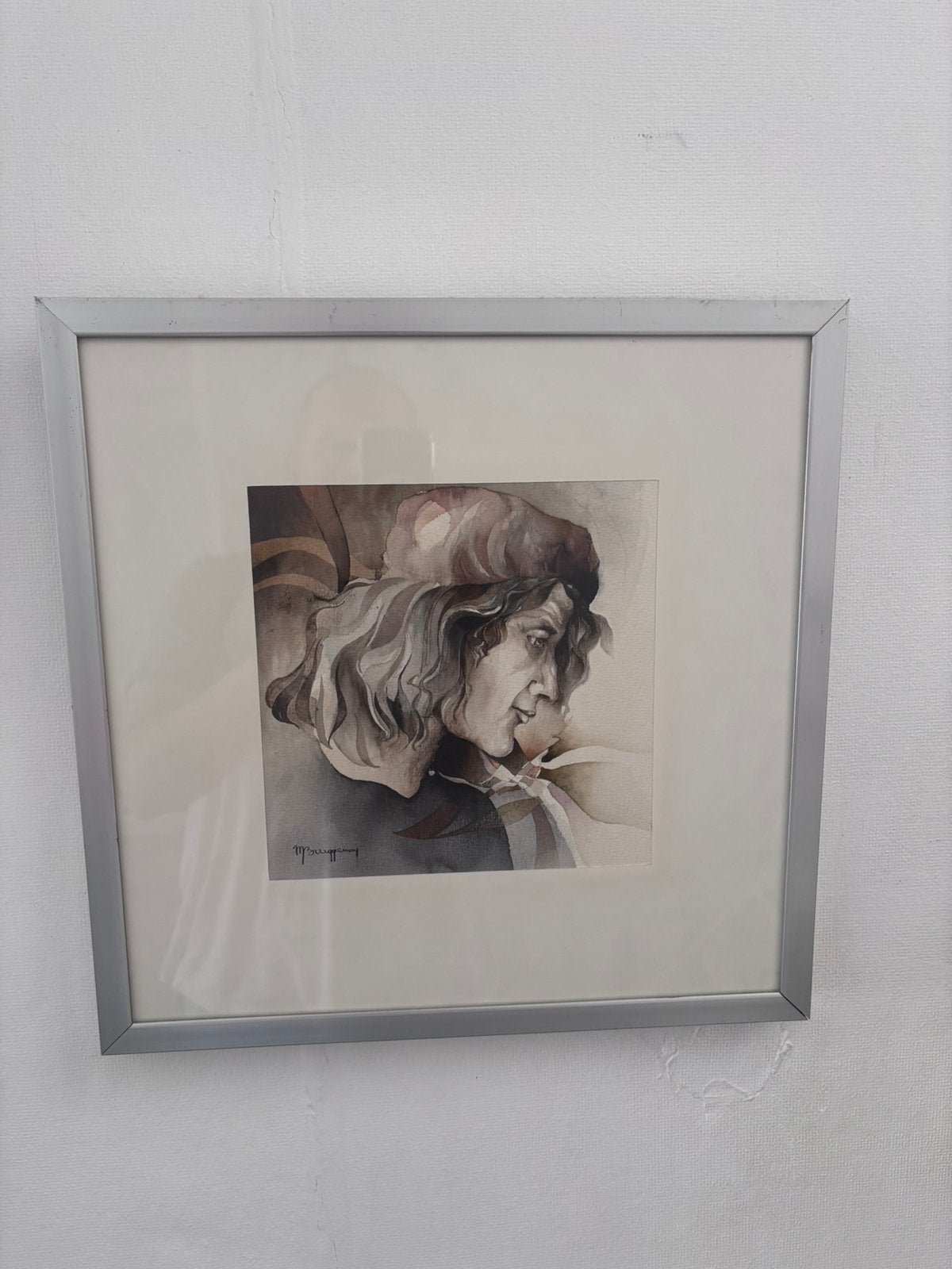 Martine Bruggeman Poeet Acquarel op papier, Enlèvement, Aquarelle, Figures