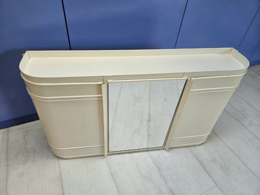 Badkamer Kastje | Spiegekast | Wit | Metaal, Enlèvement, Utilisé, Armoire à miroir