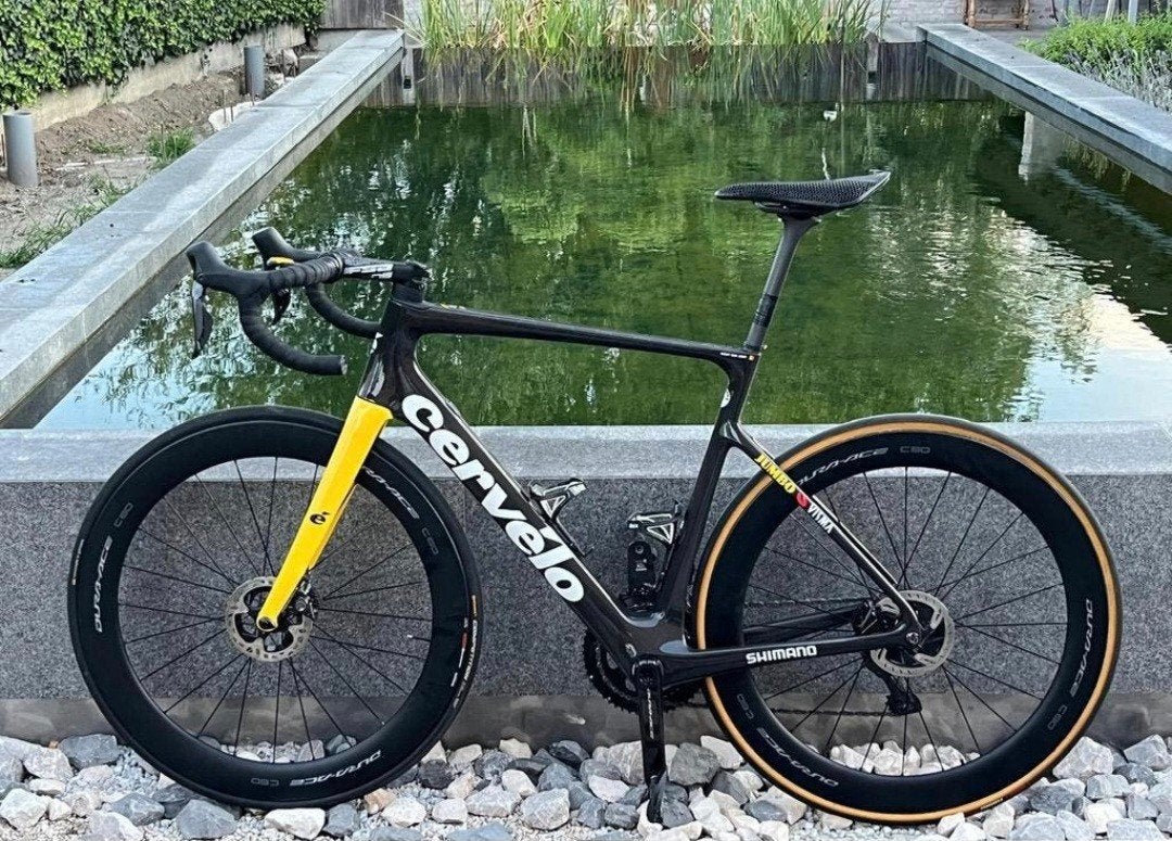 Wielen Dura Ace C60 ( tubes ) van fiets Wout Van Aert, Ophalen