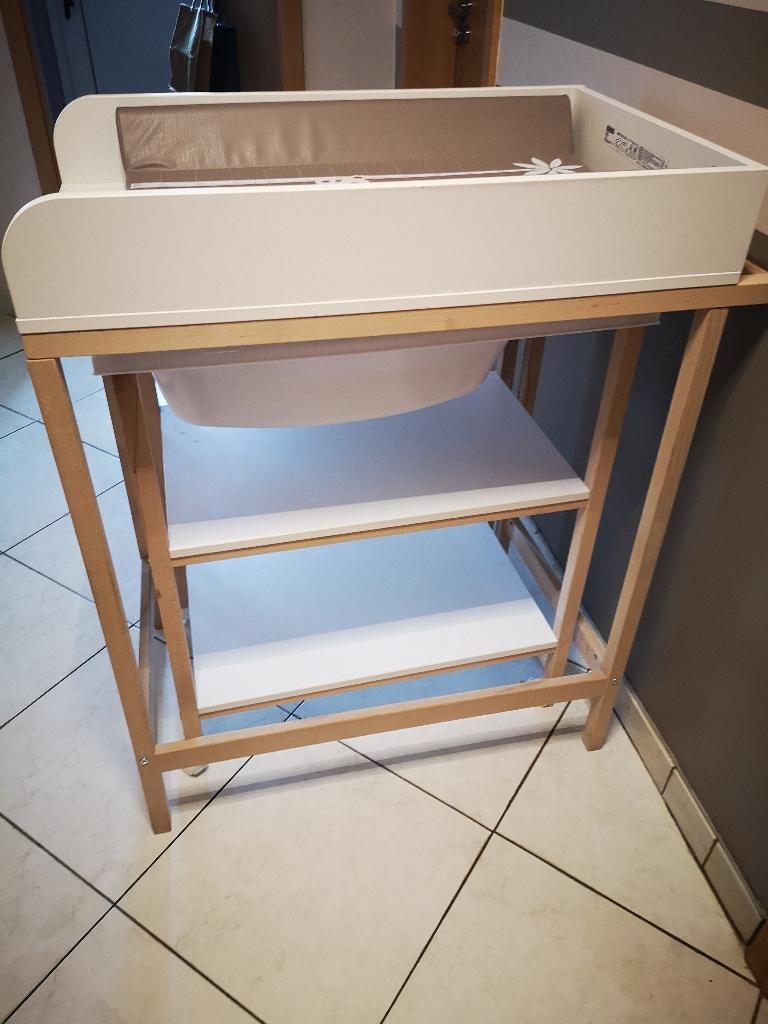 Childhome table à langer avec baignoire, Enfants & Bébés, Enlèvement, Comme neuf, Baignoire, Autres marques