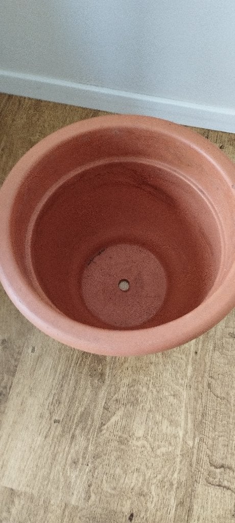 Terracotta pot, Tuin en Terras, Ophalen, Gebruikt, 40 cm of meer, Rond