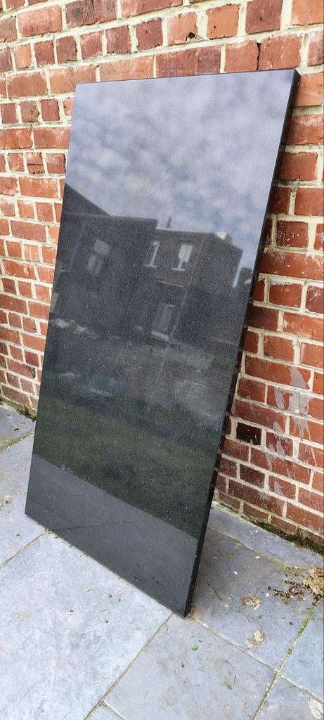 Plan de travail / Plateau Granit Noir Zimbabwe - 133 x 64, Zwart