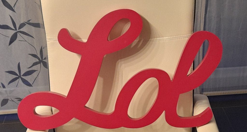 Woondecoratie: “LOL”, Ophalen, Roze, Hout