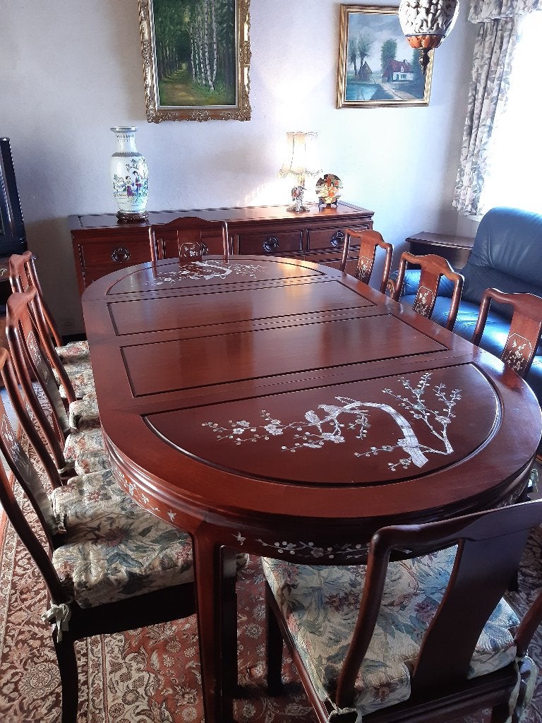 oosterse eetkamer, Huis en Inrichting, Ophalen, Gebruikt, Oosters, 4 tot 6 stoelen