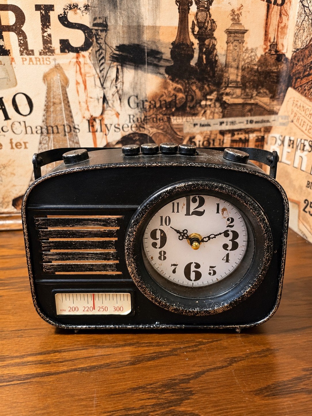 Retro radioklok – vintage look, Rétro, Enlèvement ou Envoi