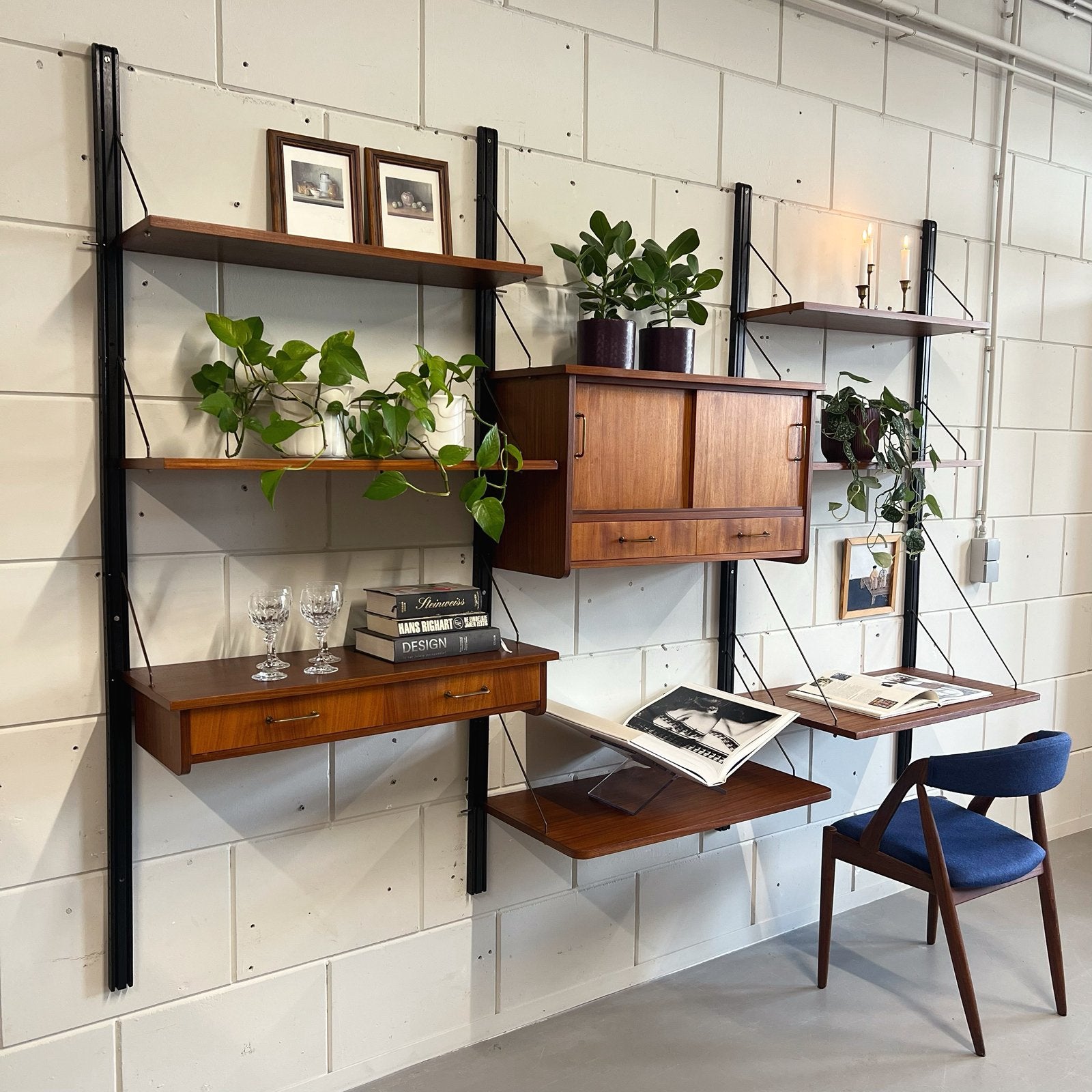 Vintage wandmeubel, teak, Ophalen of Verzenden