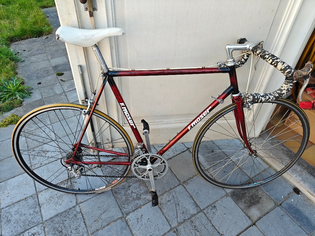 Vintage F. Moser racefiets – Volledig Campagnolo Record, Fietsen en Brommers, Ophalen, Gebruikt, Heren, Overige merken
