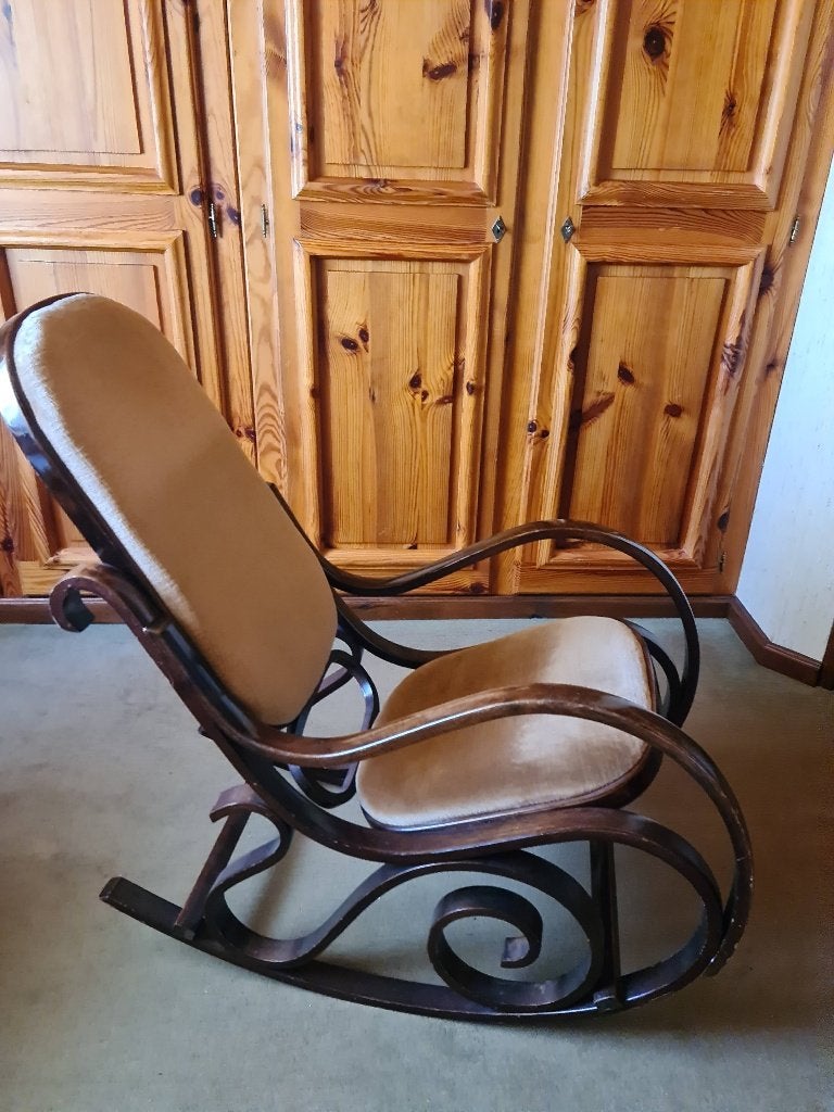 Fluwelen schommelstoel, Antiek en Kunst, Ophalen