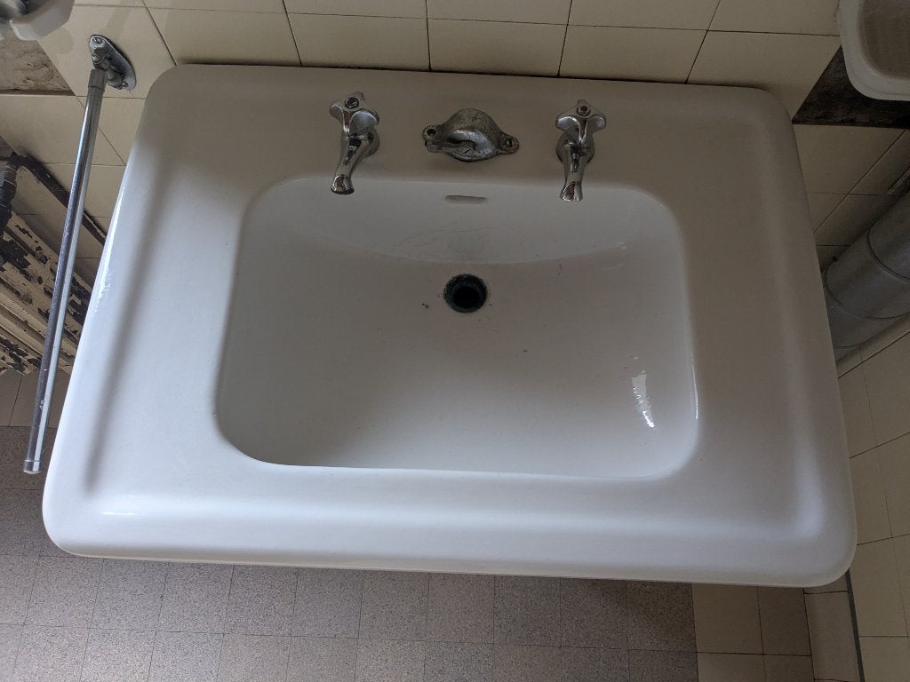vrijstaande lavabo, Doe-het-zelf en Bouw, Ophalen, Gebruikt, Wastafel