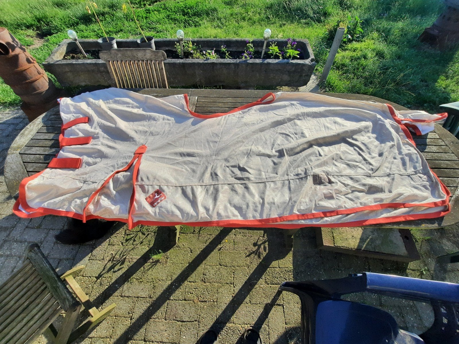 Vliegen uitrijdeken dus met zadelgat, Dieren en Toebehoren, Full (L), 0 g, Rood, Vliegendeken
