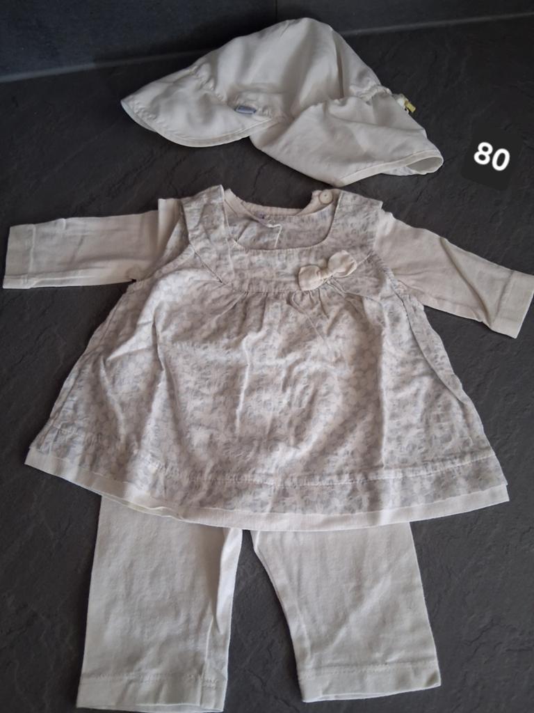 Ensemble robe, legging, chapeau d'été, taille 80, baptême, Enfants & Bébés, Vêtements de bébé | Taille 80, Enlèvement ou Envoi