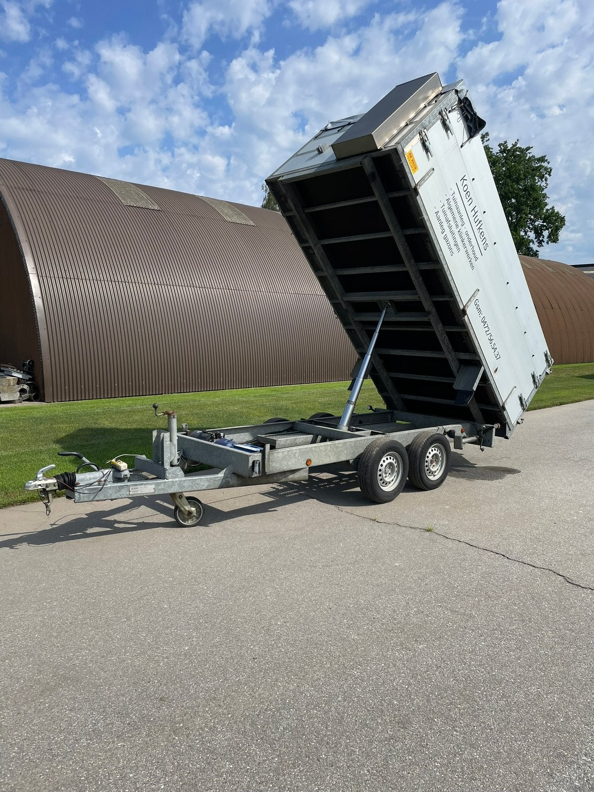 Kipper aanhangwagen 3500kg, Enlèvement, Comme neuf