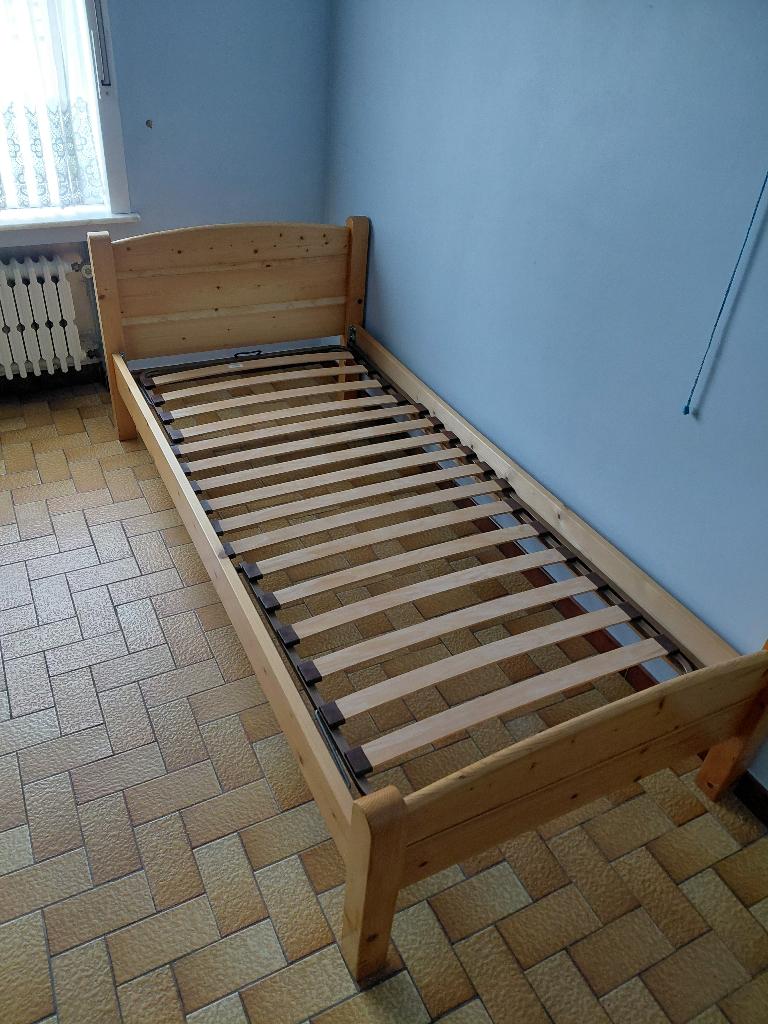 1-persoonsbed met lattenbodem, Sommier à lattes, Enlèvement, 100 cm ou plus, 180 cm ou plus