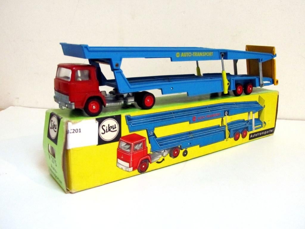 Vintage Siku V 275 Magirus Autotransporter + boîte (1967-73), Enlèvement ou Envoi, Comme neuf, Bus ou Camion