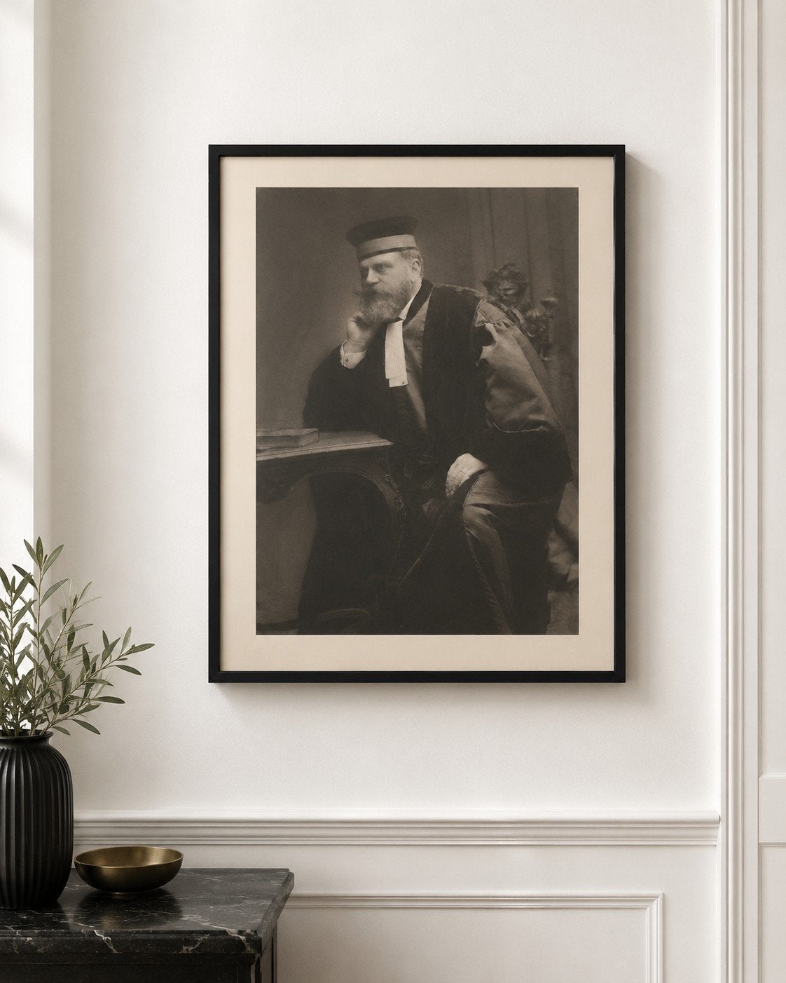 Léon Bourgeois 1919 gesigneerd Georges Brunel potlood SDN, Antiek en Kunst, Ophalen of Verzenden