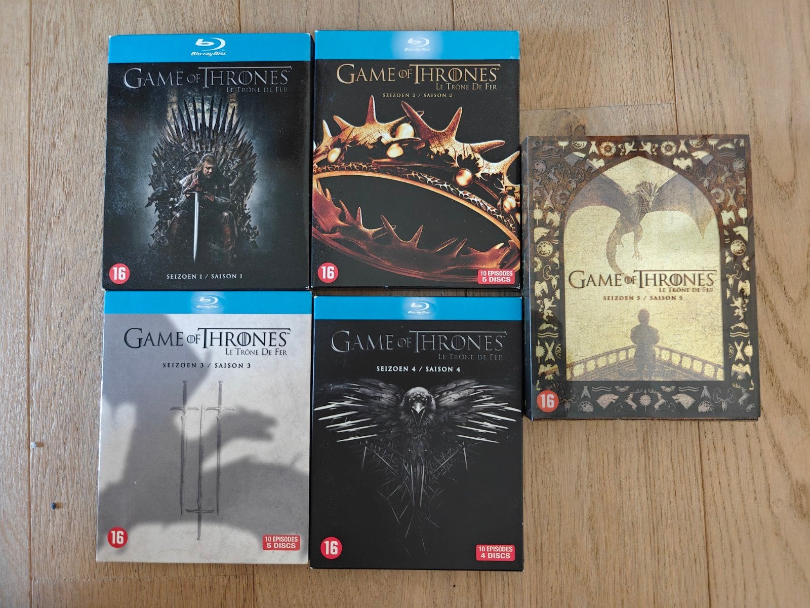 Game of Thrones 1 -5, Ophalen of Verzenden, Zo goed als nieuw, Blu-ray