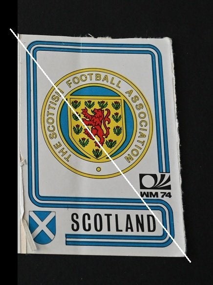 Panini München 74 / Embleem Scotland, Verzenden, Zo goed als nieuw, Poster, Plaatje of Sticker