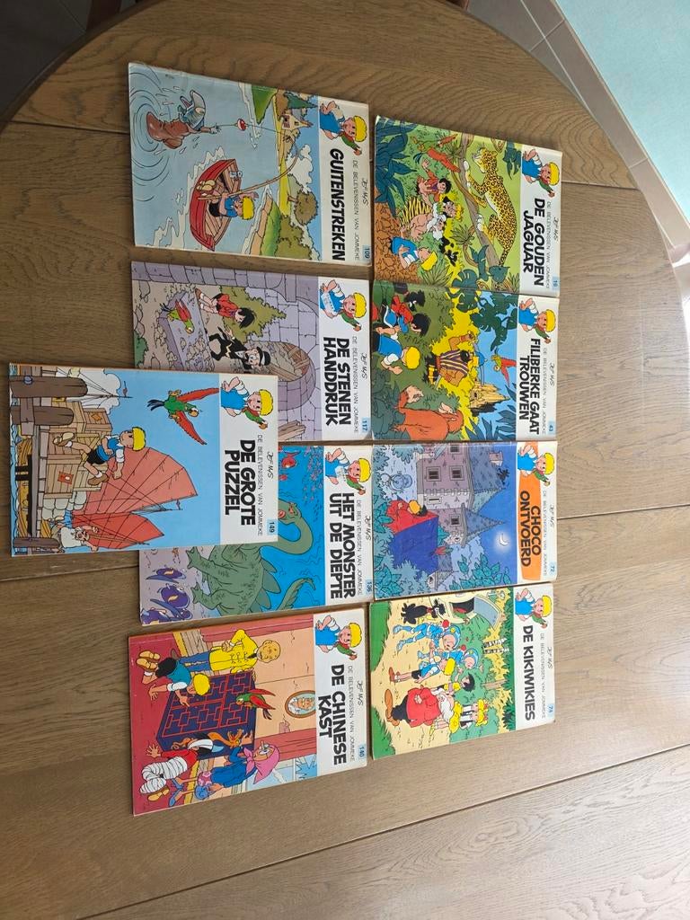 De belevenissen van Jommeke, 9 strips, Enlèvement ou Envoi, Jef  Nys, Utilisé, Plusieurs comics