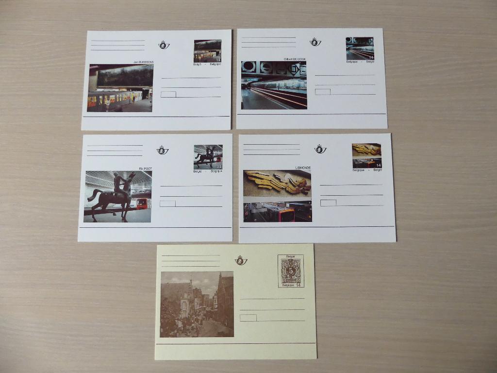 1991 - BK39/BK43 :  5 Cartes postales : 120e anniversaire CP, Enlèvement ou Envoi, Non oblitéré