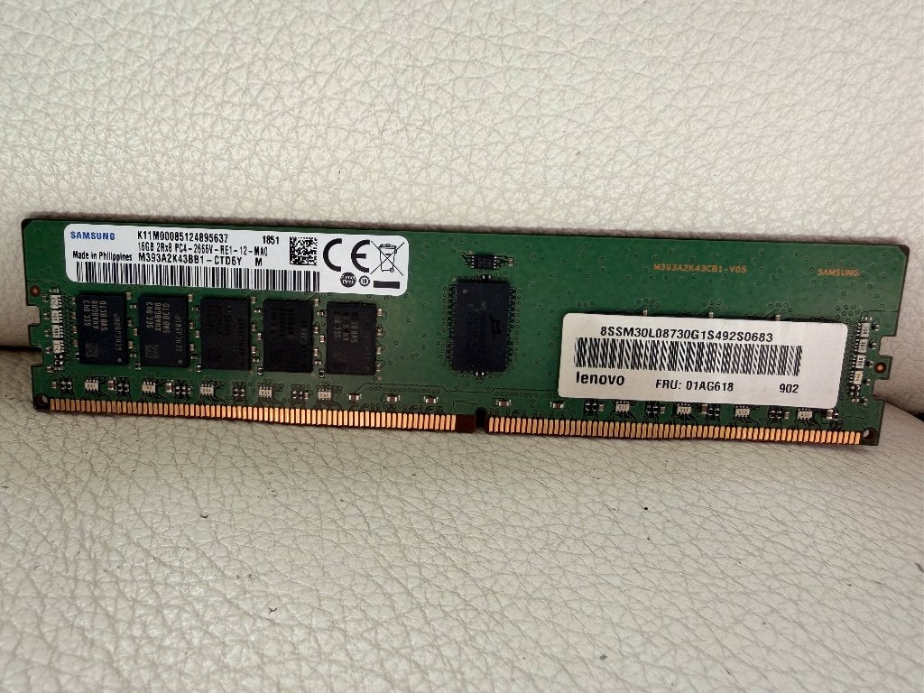 Module RAM ECC RDIMM Samsung de 16 GB, Enlèvement ou Envoi, Utilisé, DDR4, 16 GB