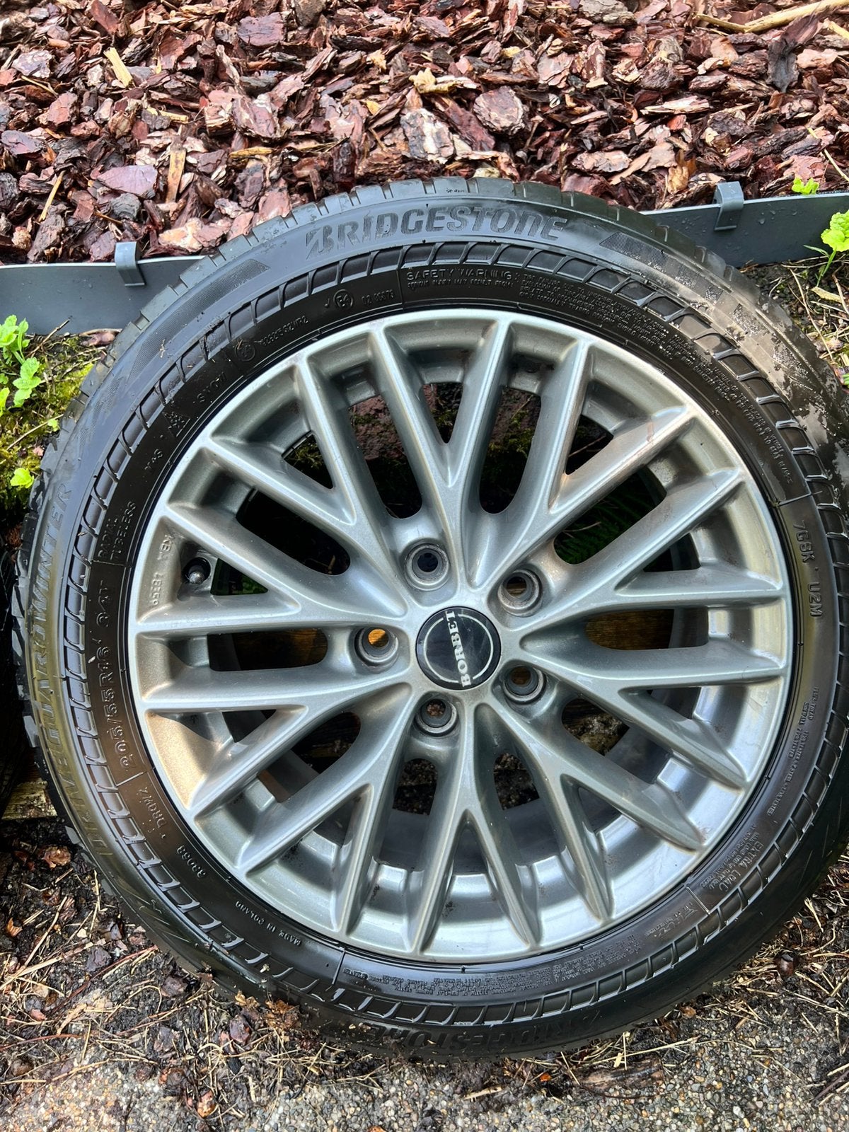 4 x Borbet Velgen kba 48359 Alu + Winterbanden, Ophalen, Winterbanden, Velg(en)