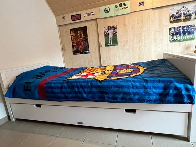 Bedlade Bopita Mix & Match met bodem wit - in prima staat, Ophalen, 85 tot 100 cm, Hoogslaper of Stapelbed, Zo goed als nieuw