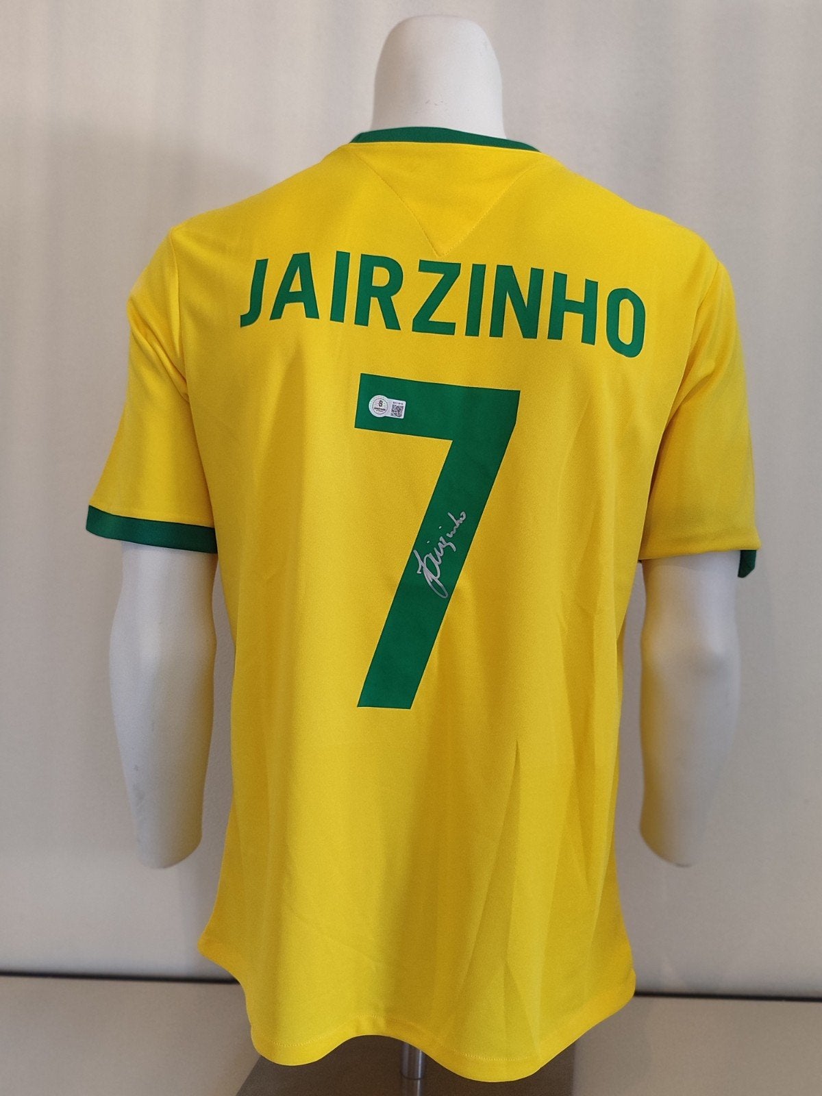 Gesigneerd Braziliaans shirt door Jairzinho met Beckett COA, Ophalen of Verzenden, Shirt