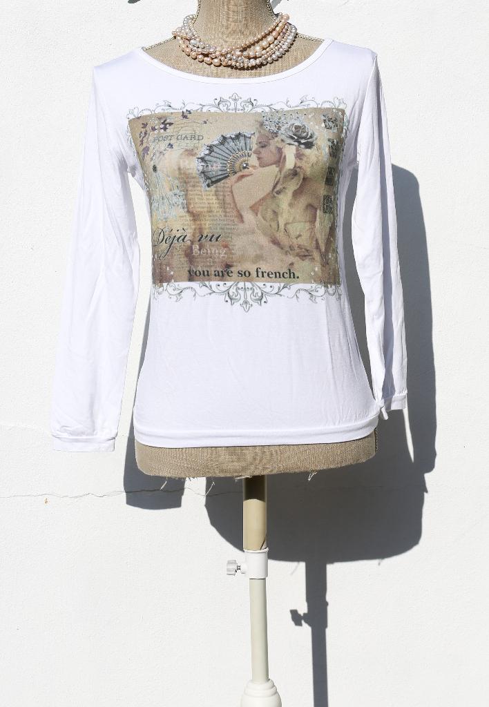 Leuk sprankelend T-shirt met lange mouwen S, Kleding | Dames, T-shirts, Avalanche, Wit, Ophalen of Verzenden, Zo goed als nieuw