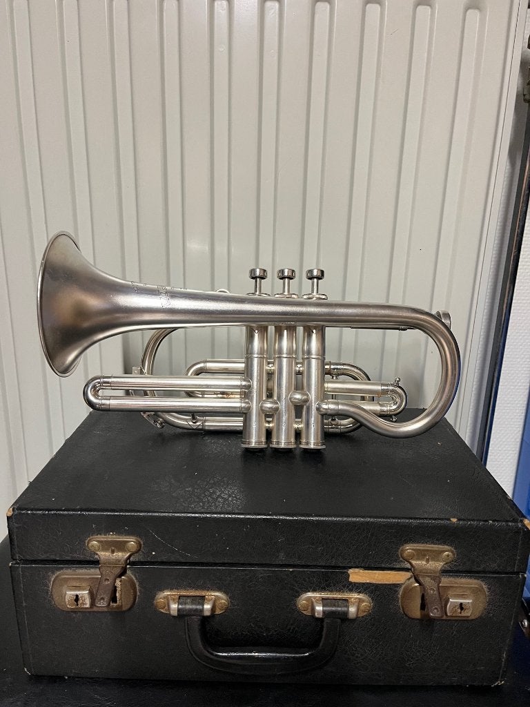 Cornet Besson Westminster, Muziek en Instrumenten, Ophalen of Verzenden, Gebruikt, Koperblazer, Met koffer of draagtas