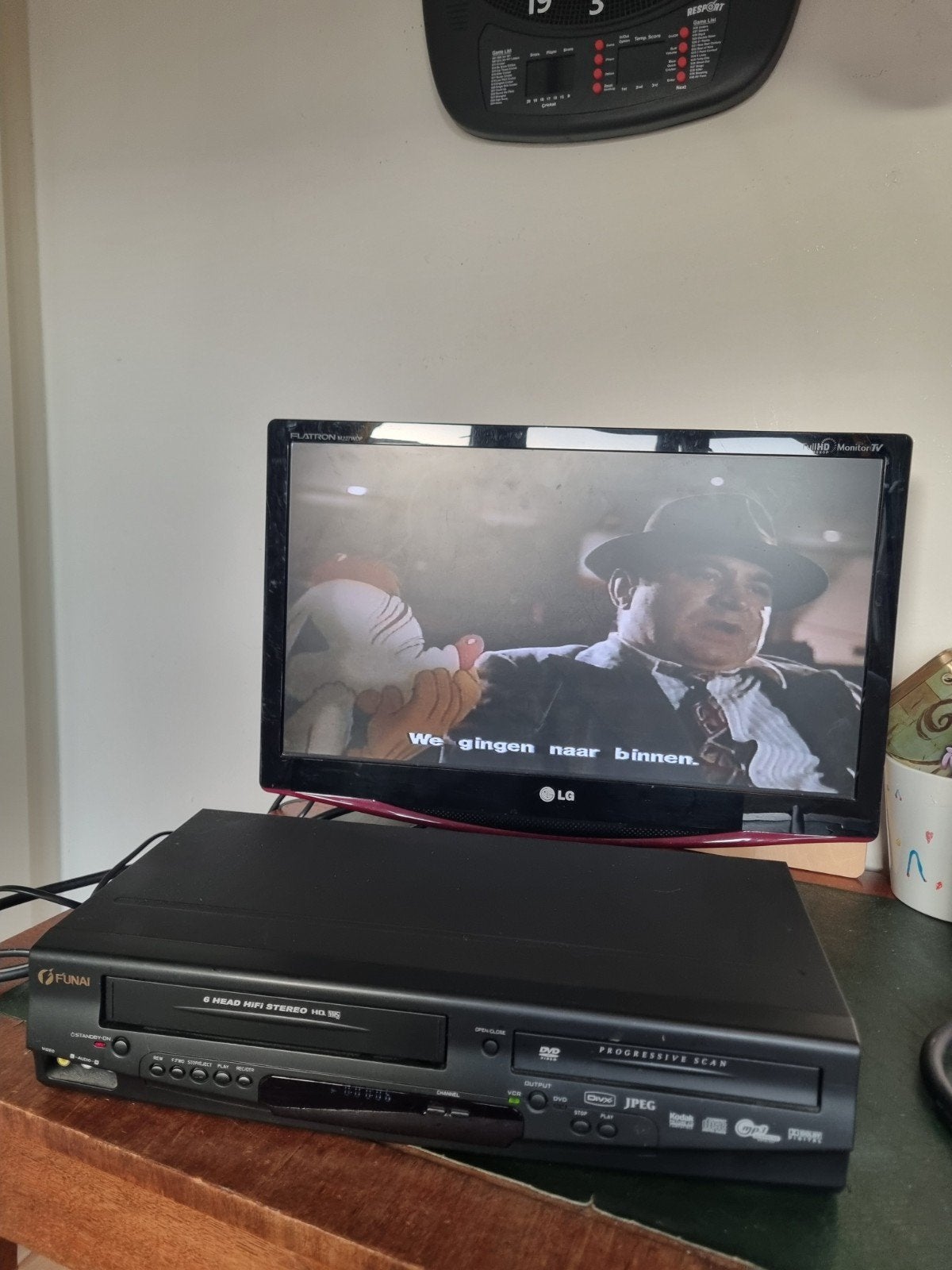 Funai d8-4110 vhs videorecorder 6-head en dvd combo speler, Audio, Tv en Foto, DVD spelers, Verzenden, Zo goed als nieuw, Dvd-speler