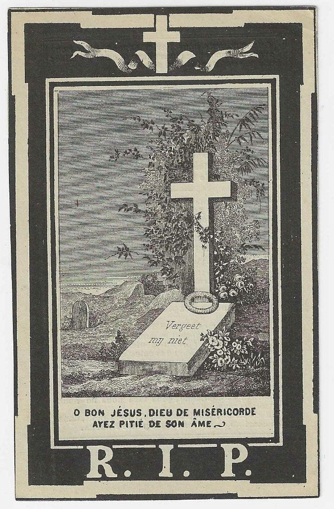 Martha Delmotte, Isières 1871 - Isières 1885, Ophalen of Verzenden, Bidprentje