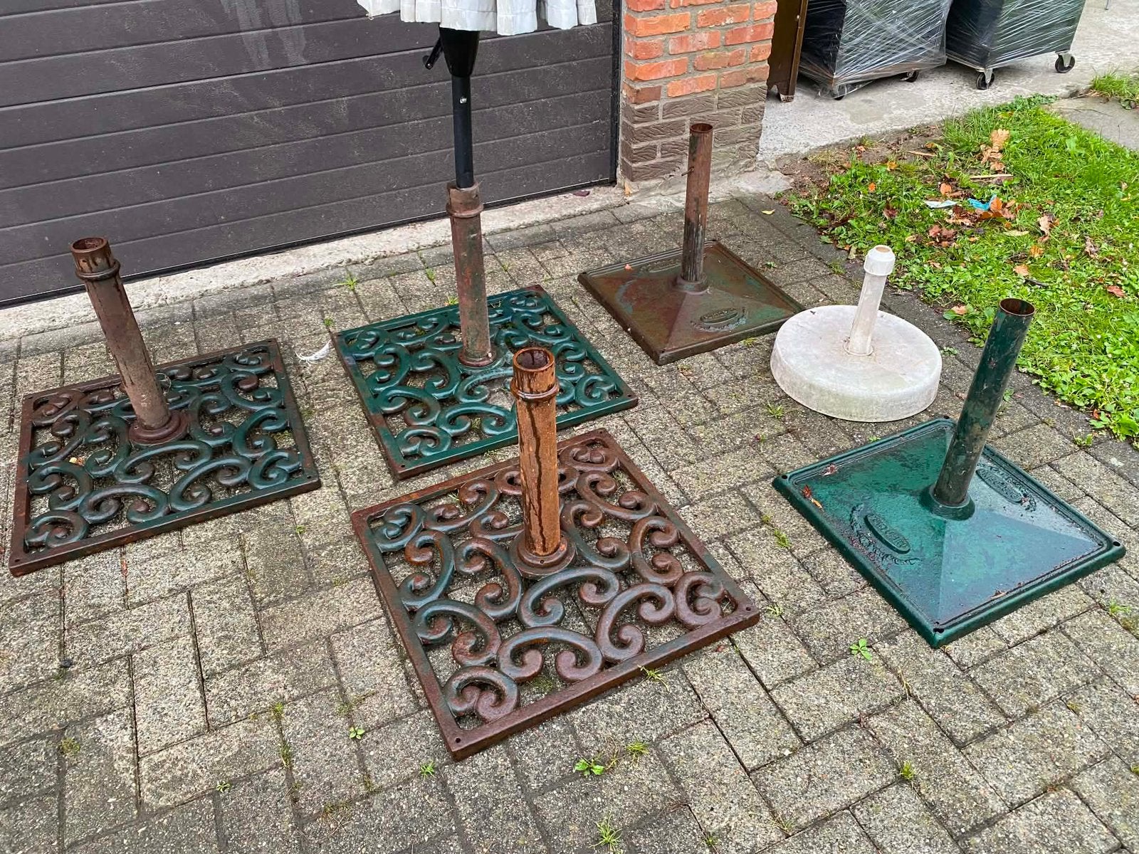Parasolvoeten, zeer stevig en sterk., Ophalen, Gebruikt