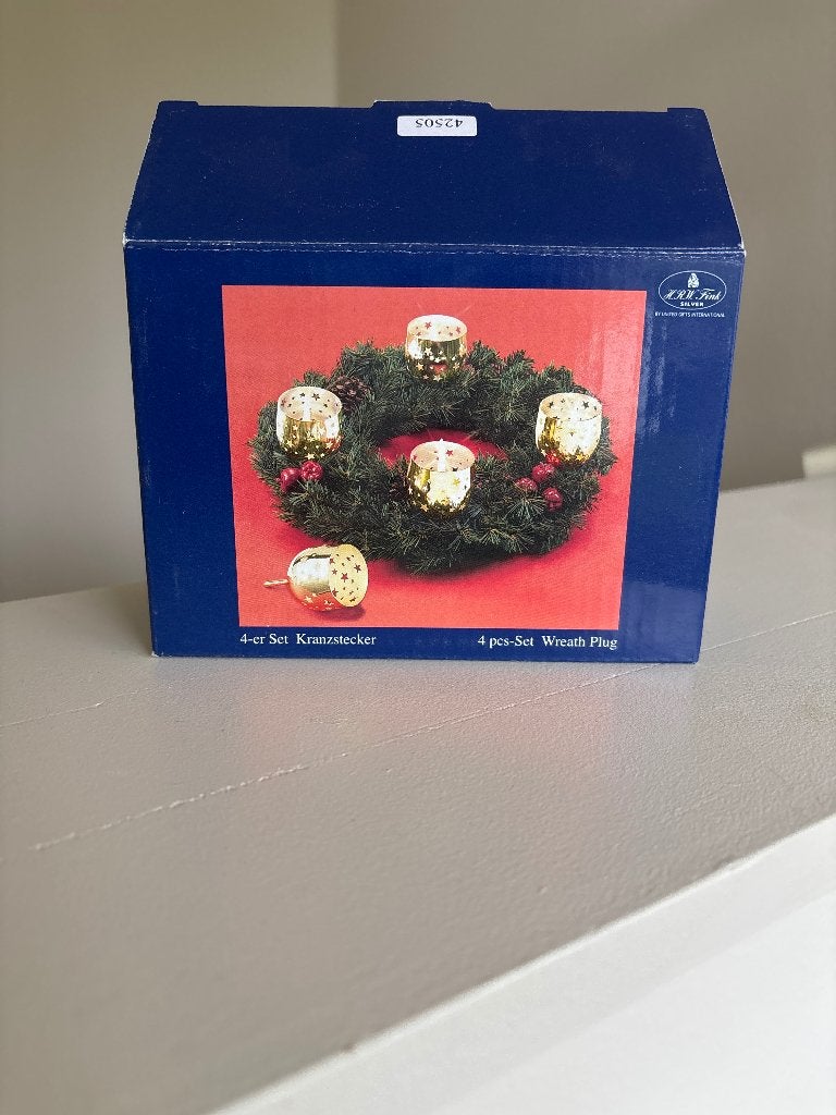 Verzilverde theelichthouders voor kerstkrans, Ophalen, Overige merken, Nieuw, 5 cm