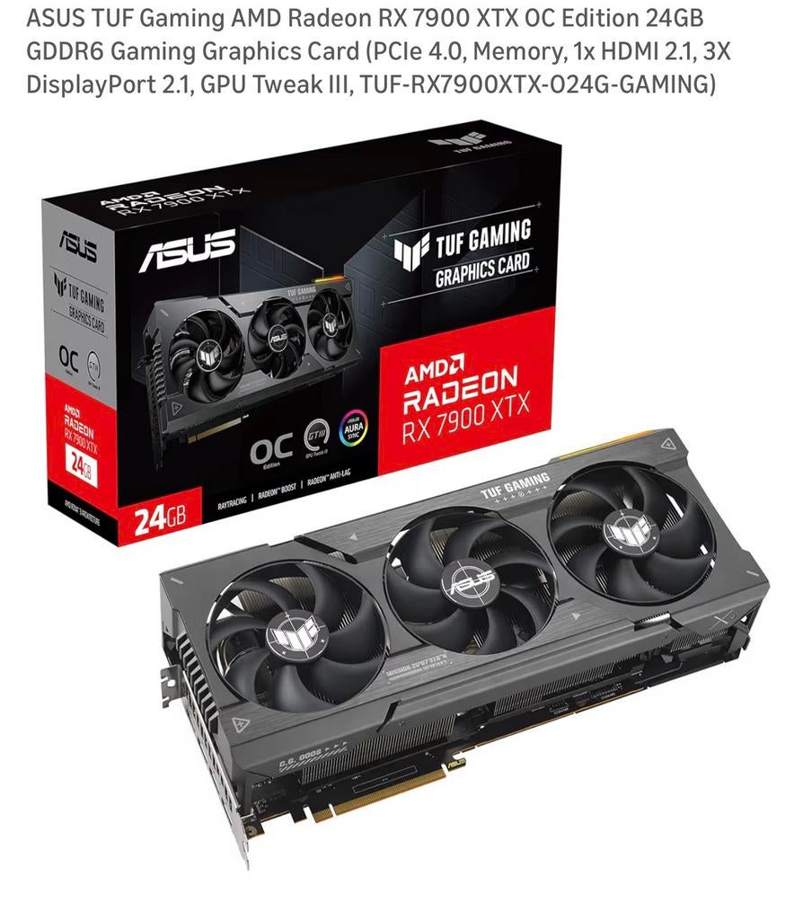 Rtx 7900 xtx Oc 24 gb ddr6, Computers en Software, Videokaarten, Zo goed als nieuw, Ophalen