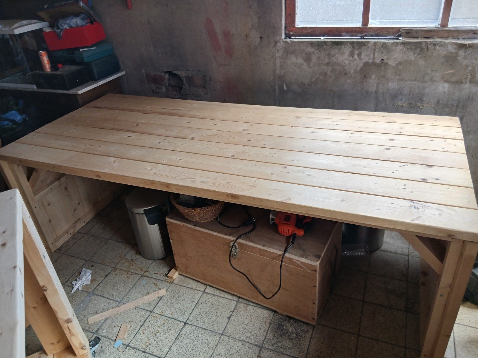 table robuste en beau bois recyclé, Enlèvement ou Envoi, Bois