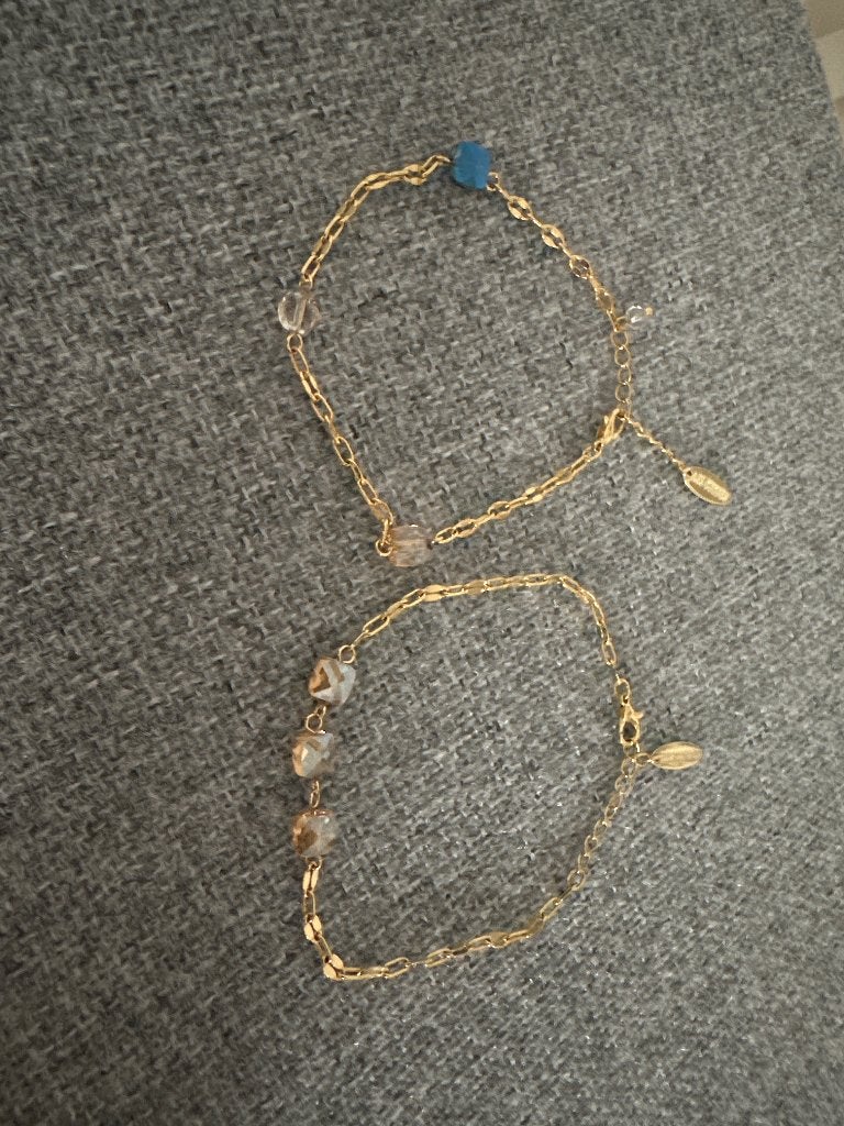 Armbandjes - Les Cordes, Bijoux, Sacs & Beauté, Bracelets, Neuf, Jaune, Envoi, Avec strass