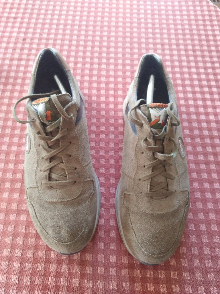 MEPHISTO T.44 - baskets modèle Garry - daim kaki -TBE, Enlèvement ou Envoi, Autres couleurs, MEPHISTO, Porté