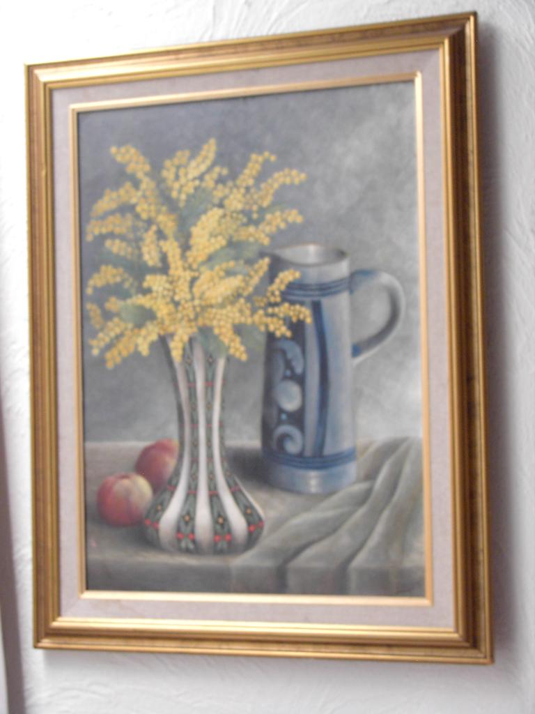 Schilderij: gouden regen, Ophalen