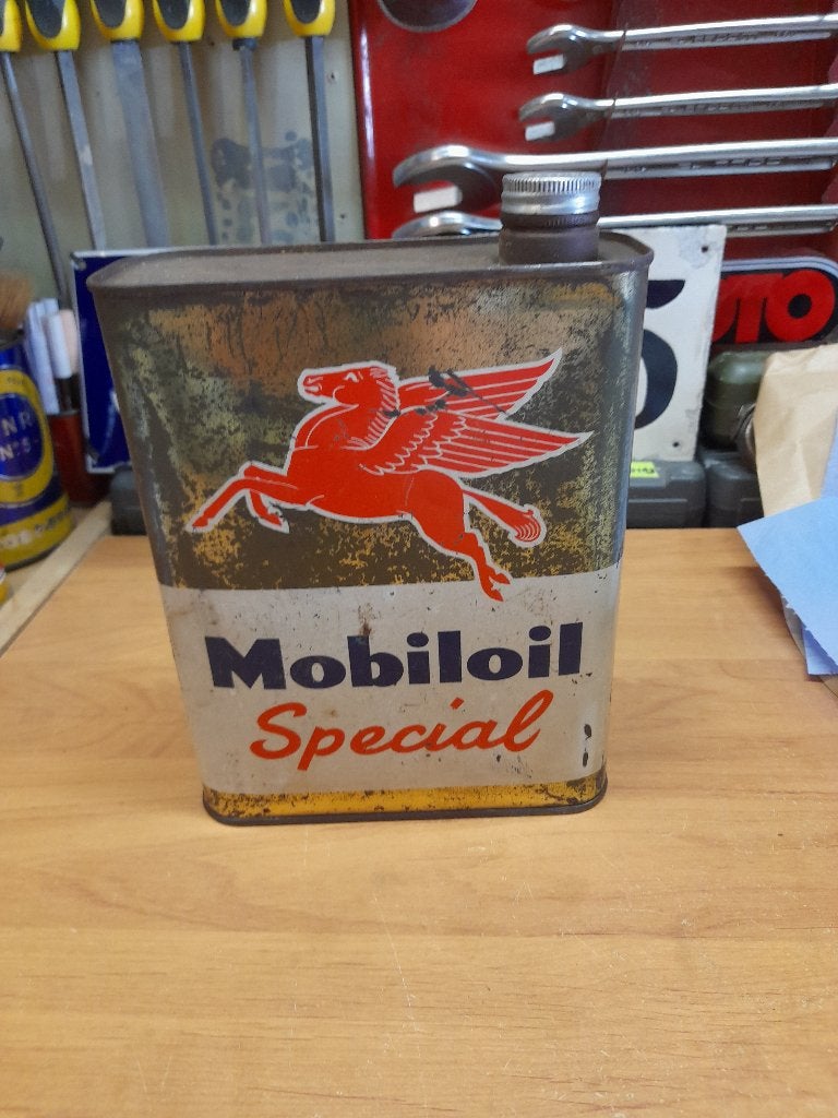 ancien bidon huile vide mobil mobiloil special, Envoi, Utilisé, Autres types