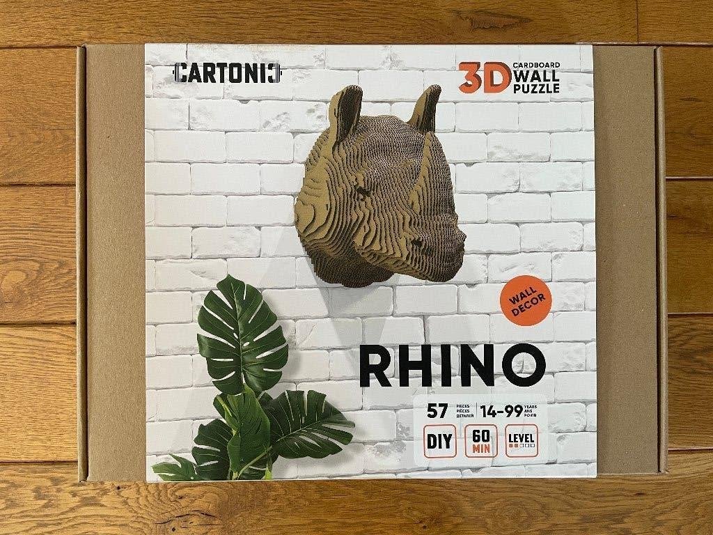 3D puzzel - Cartonic - Rhino/Neushoorn, Ophalen of Verzenden, Minder dan 500 stukjes, Nieuw, Rubik's of 3D-puzzel